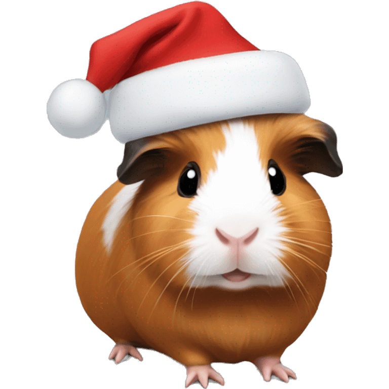 guinea pig in christmas hat emoji