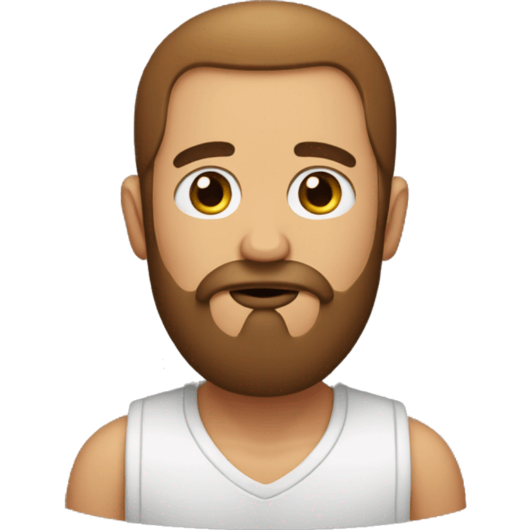 Sad guy with a beard and a sausage emoji