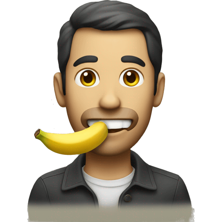 man eating a banana emoji