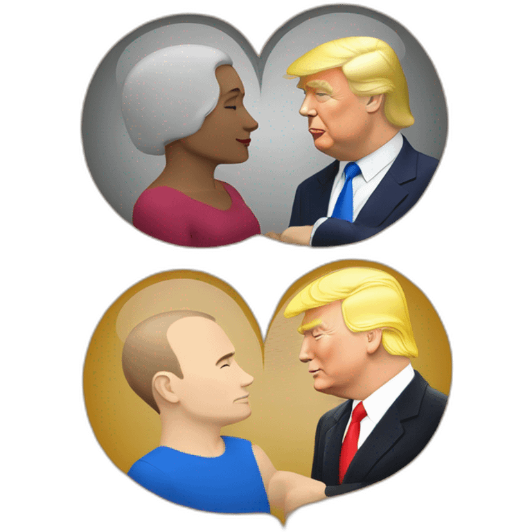 trump-and-putin-kissing,-lgbtq+ friendly, positivity, inclusiveness emoji