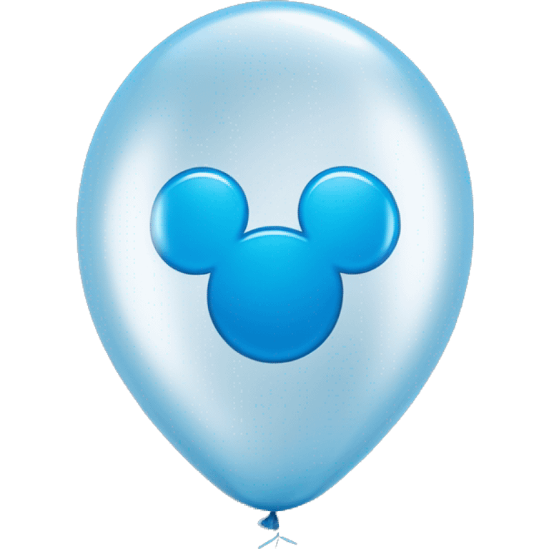 Micky Mouse ears icon solid blue balloon inside a clear balloon emoji