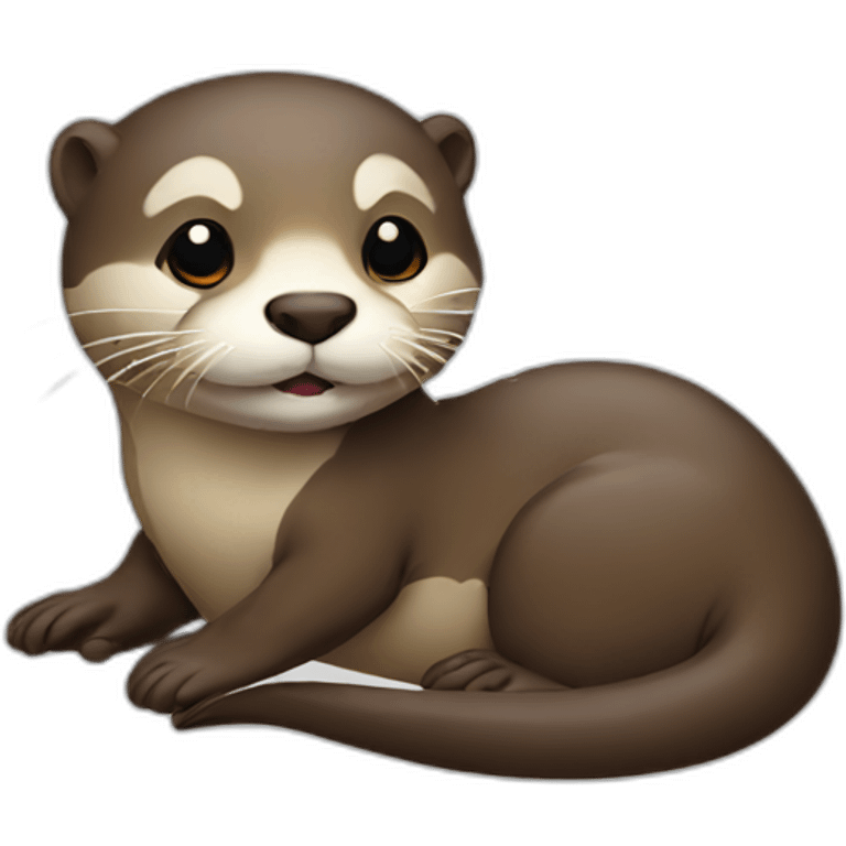 Coy otter emoji