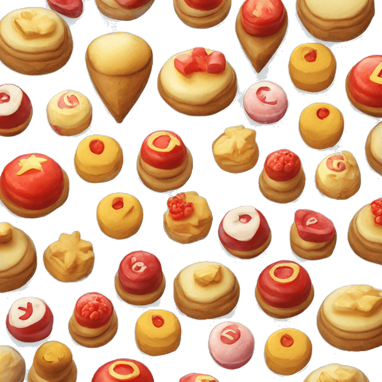 A bunch of Soviet sweets emoji