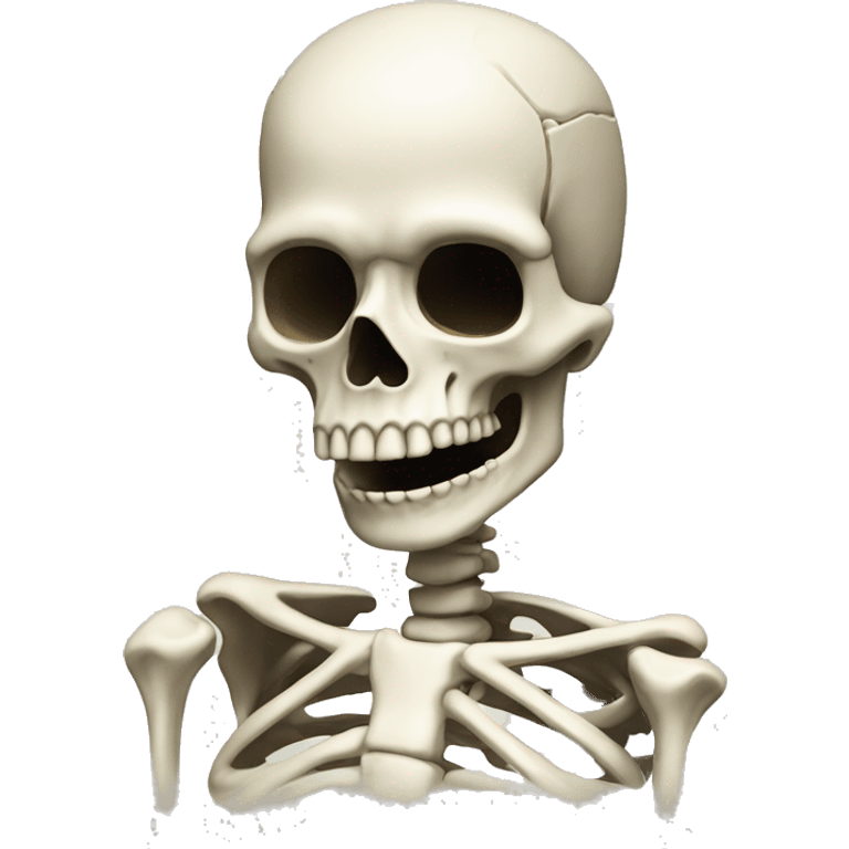 skeleton shushing someone emoji