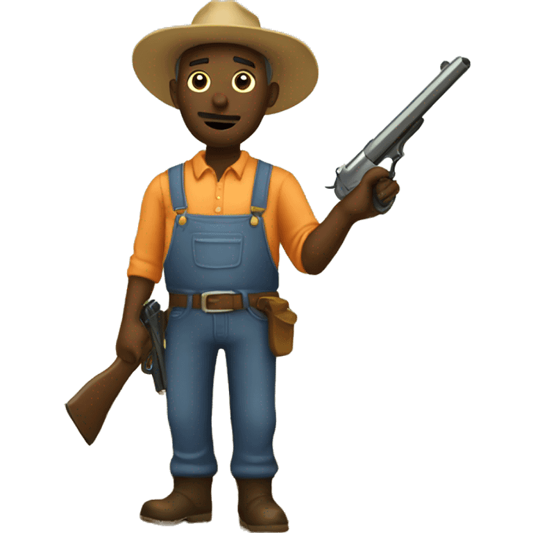 Farmer with gun emoji