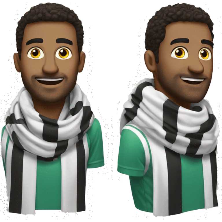 Football fun man scarf emoji