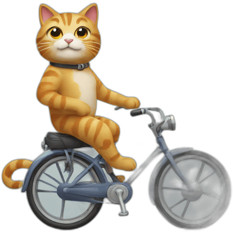 Cat riding bike emoji