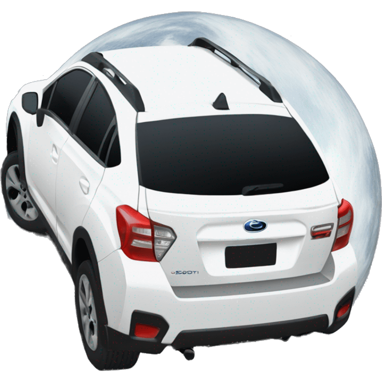 A white Subaru xv in space  emoji