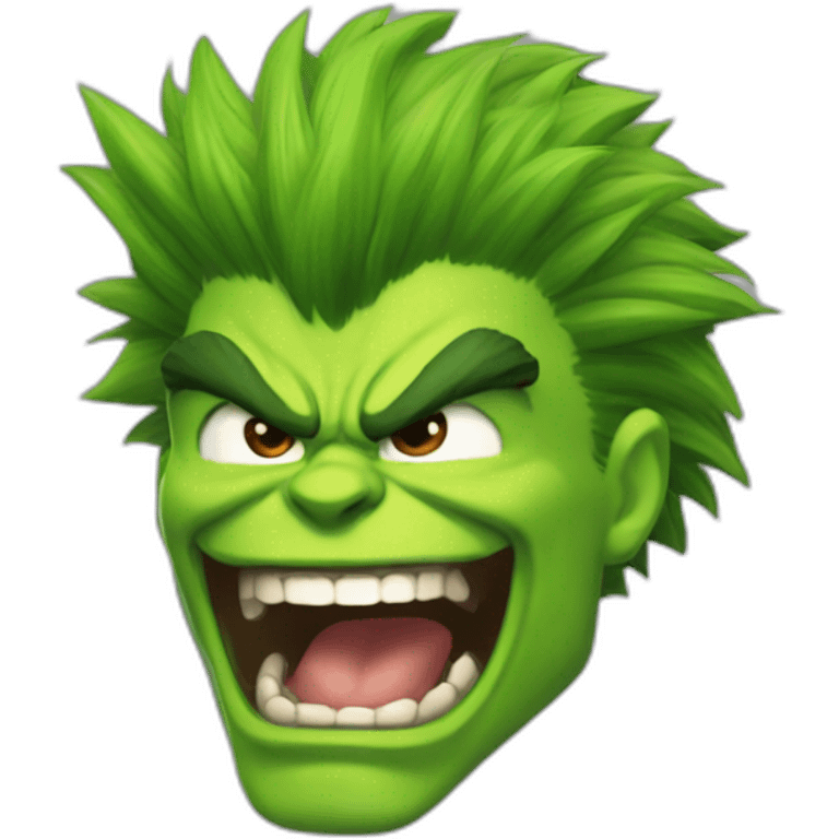 Blanka street fighter laughing emoji