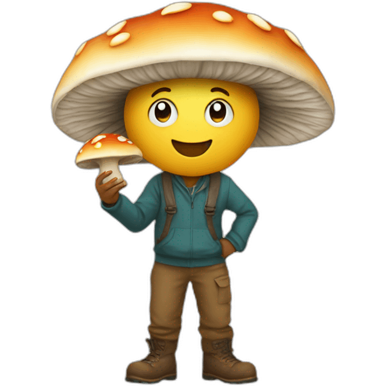 neme holding a mushroom emoji