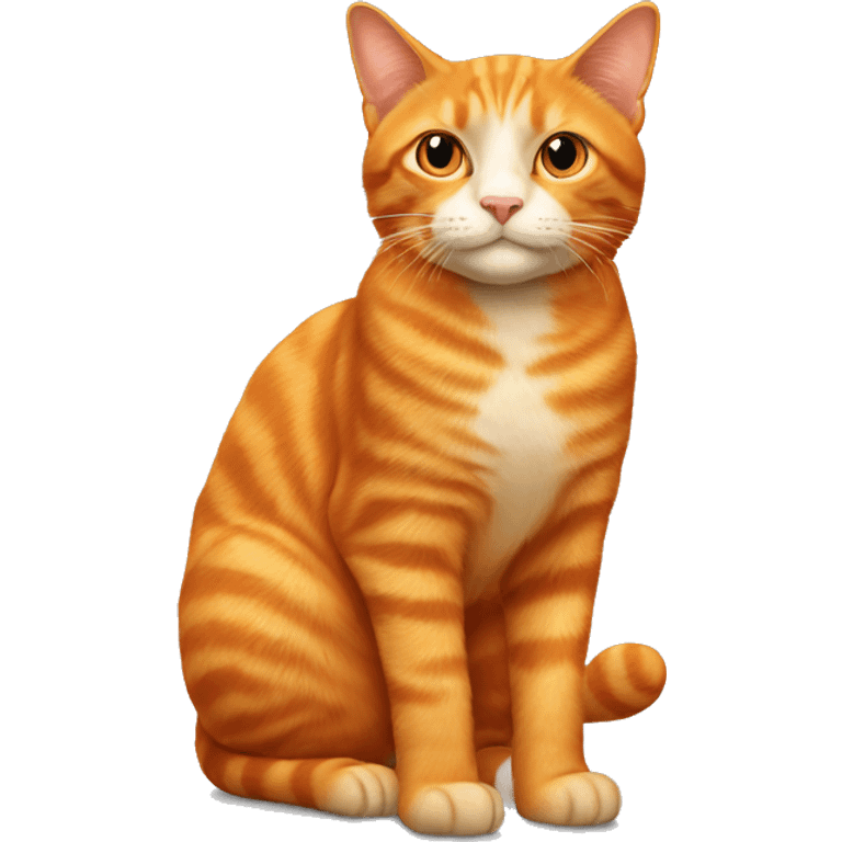 Orange Cat with three legs emoji