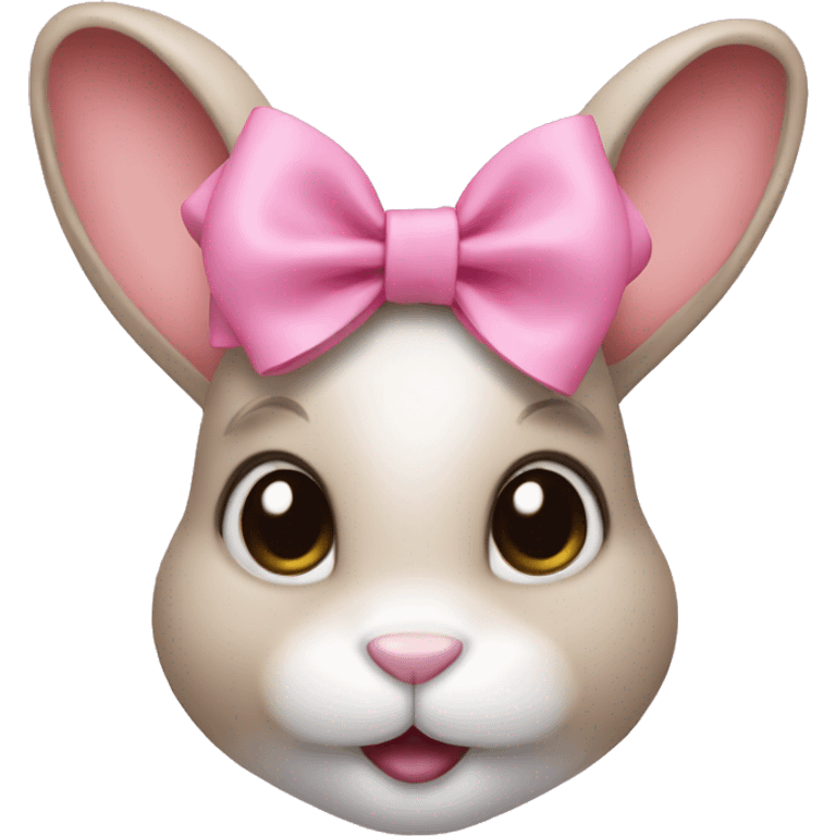 Bunny wearing a pink bow emoji