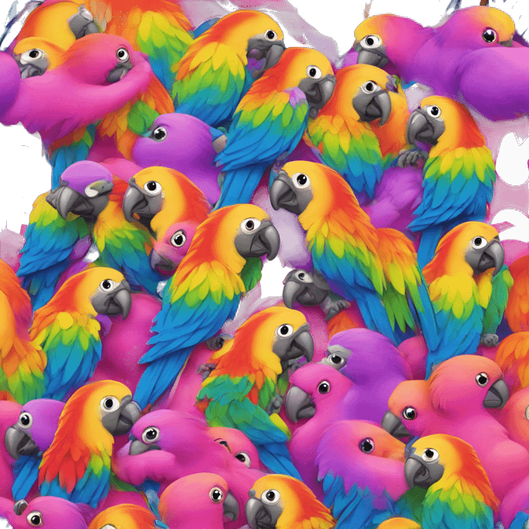 lisa frank parrot emoji