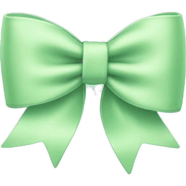 Pastel green bow emoji