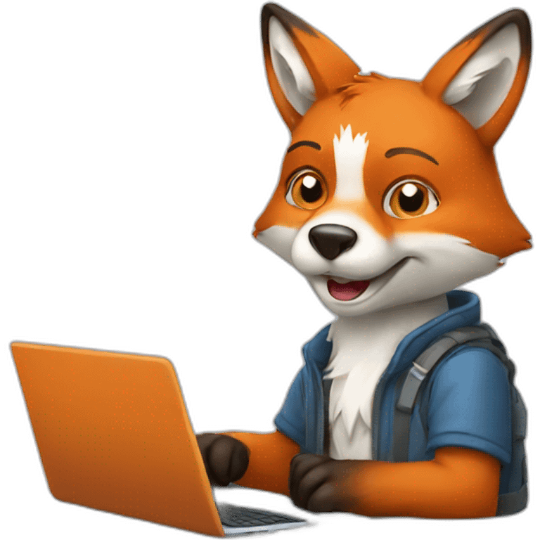 fox with laptop emoji