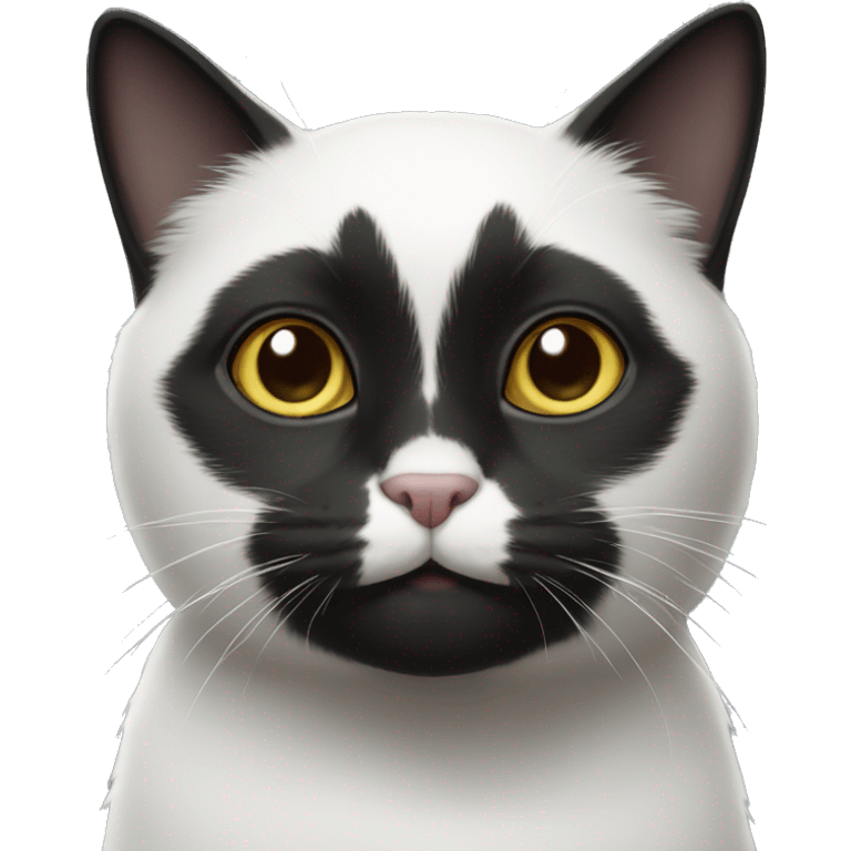 Black and white cat  emoji