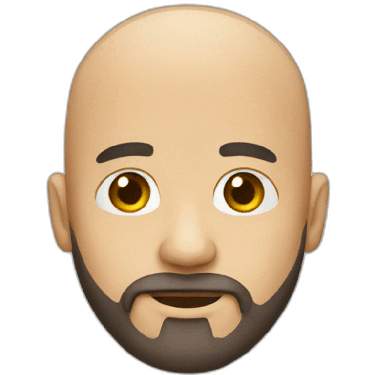 Bald with beard emoji