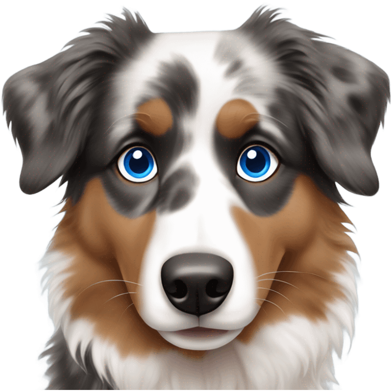 Australian shepherd with blue eyes emoji