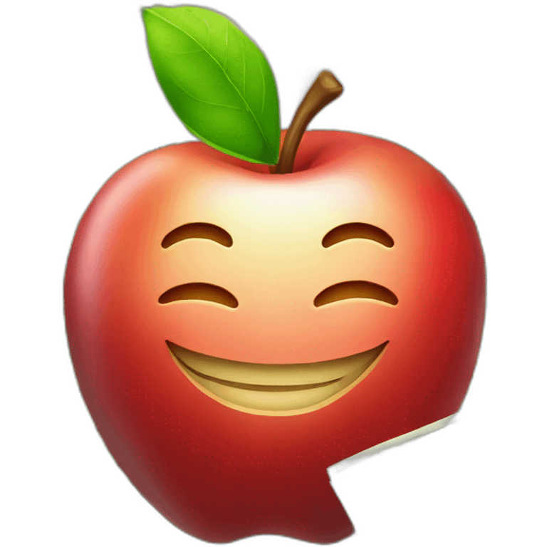 smiling red apple with a lot of money emoji