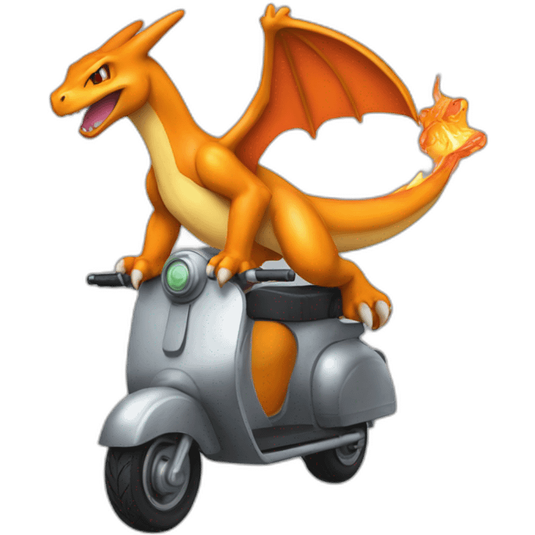 charizard on scooter emoji