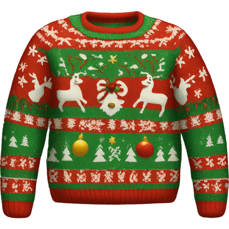 ugly holiday sweater emoji