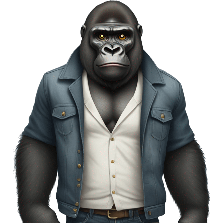 Gorilla with clothes emoji