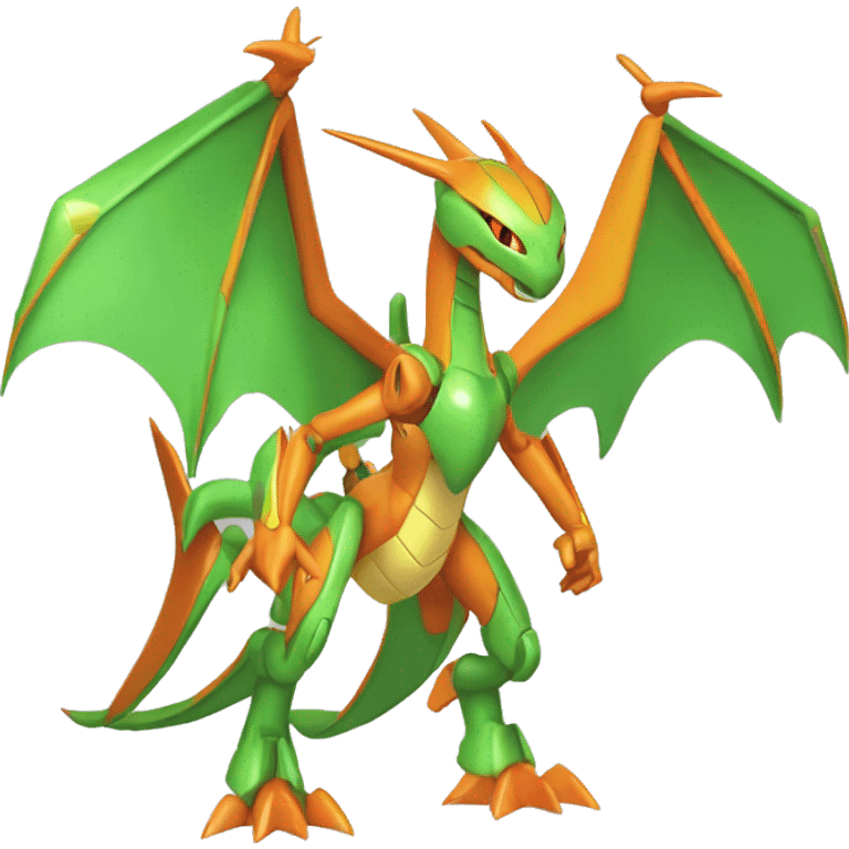 Mechanical Flygon-Scyther-Charizard-Medabot-Mecha full body emoji