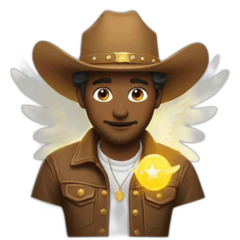 cowboy with angel halo emoji