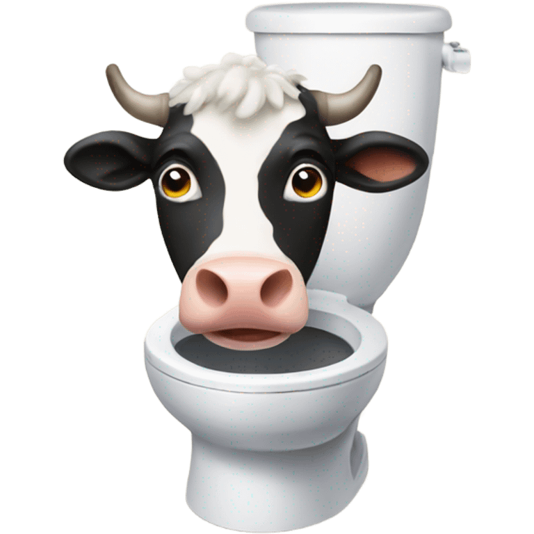 Cow using the toilet  emoji