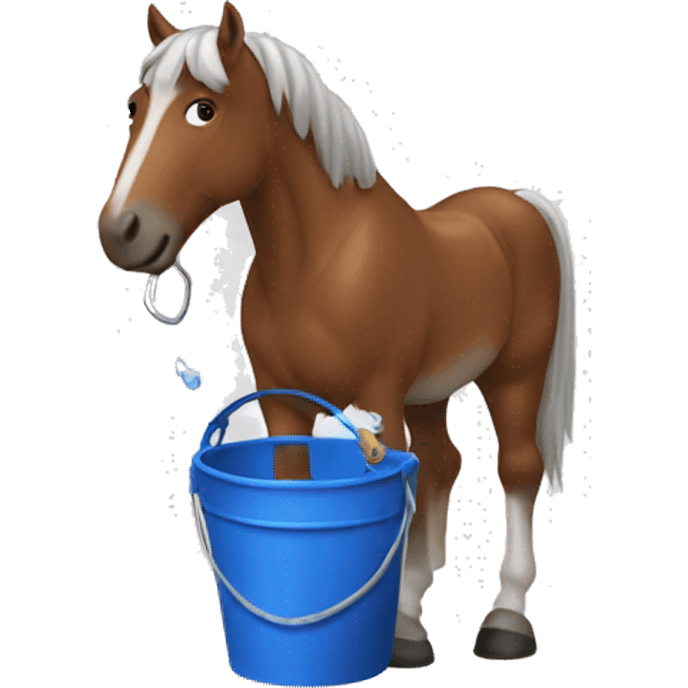 horse with a bucket  emoji