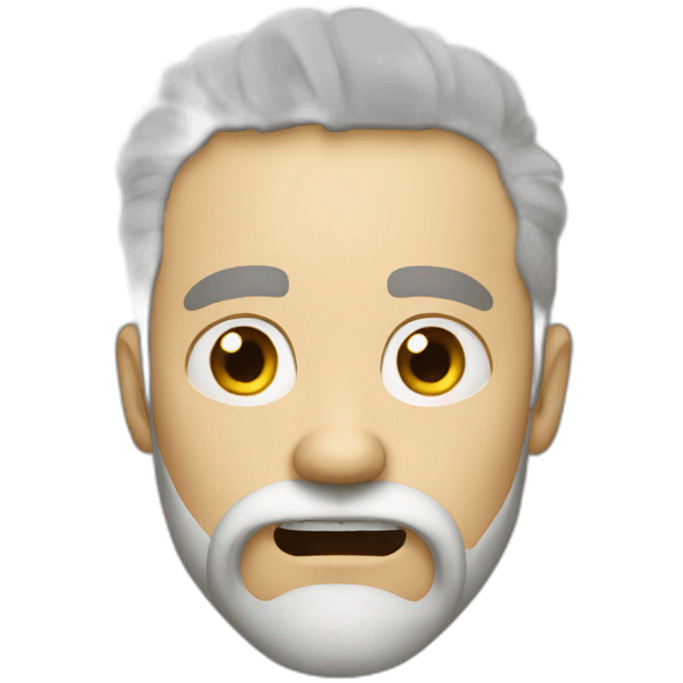 scared white man with a beard emoji