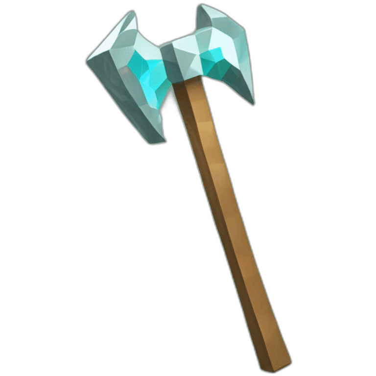 a diamond pickaxe from minecraft emoji