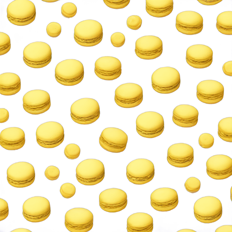 one yellow macaron  emoji