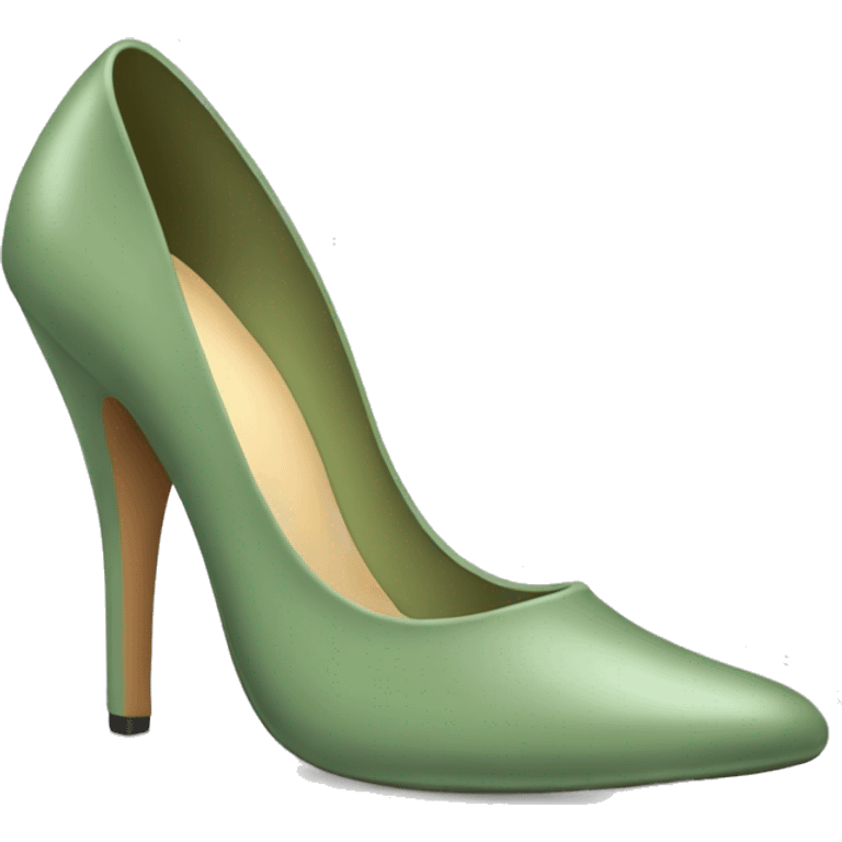 Sage green high heel emoji