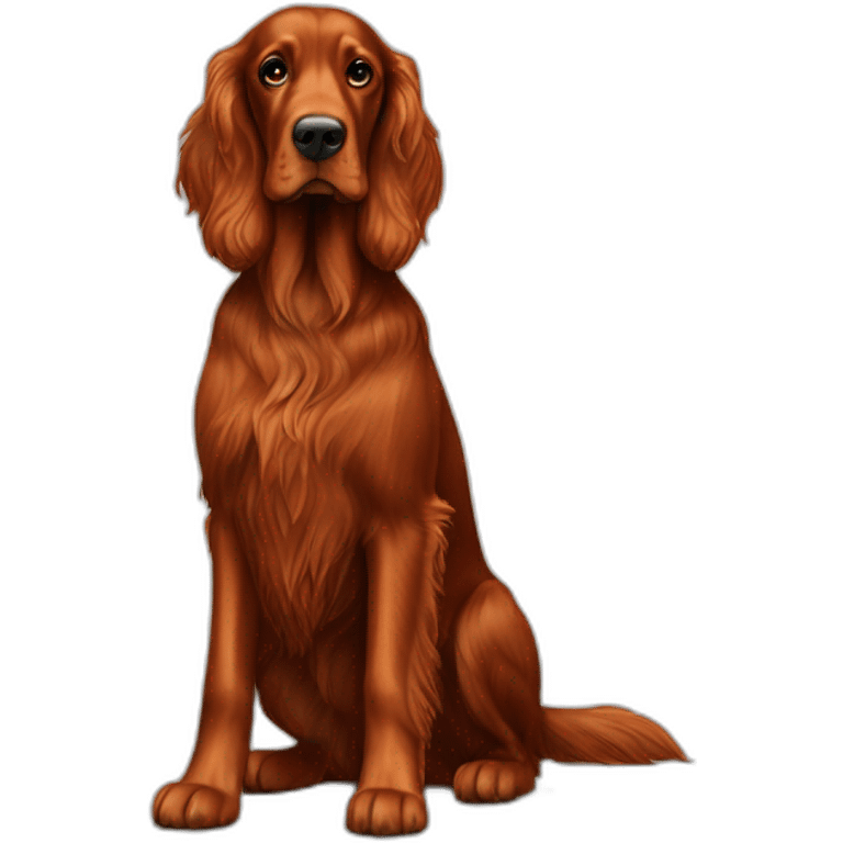 Dog irish setter full body emoji