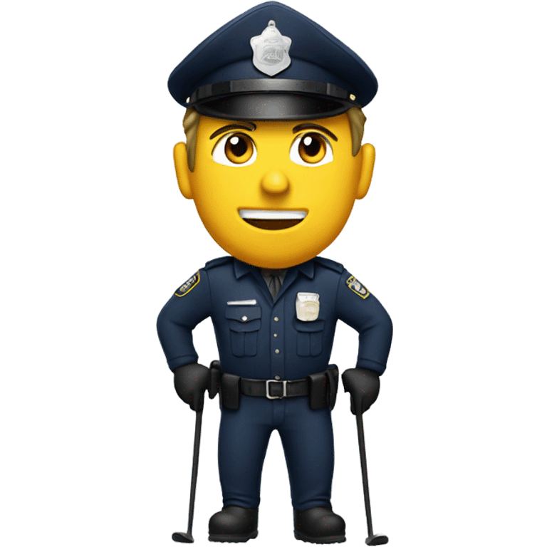 Skiing cop emoji