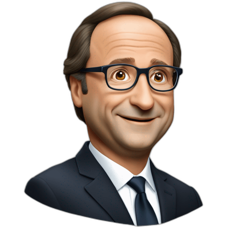 François Hollande fait coucou emoji