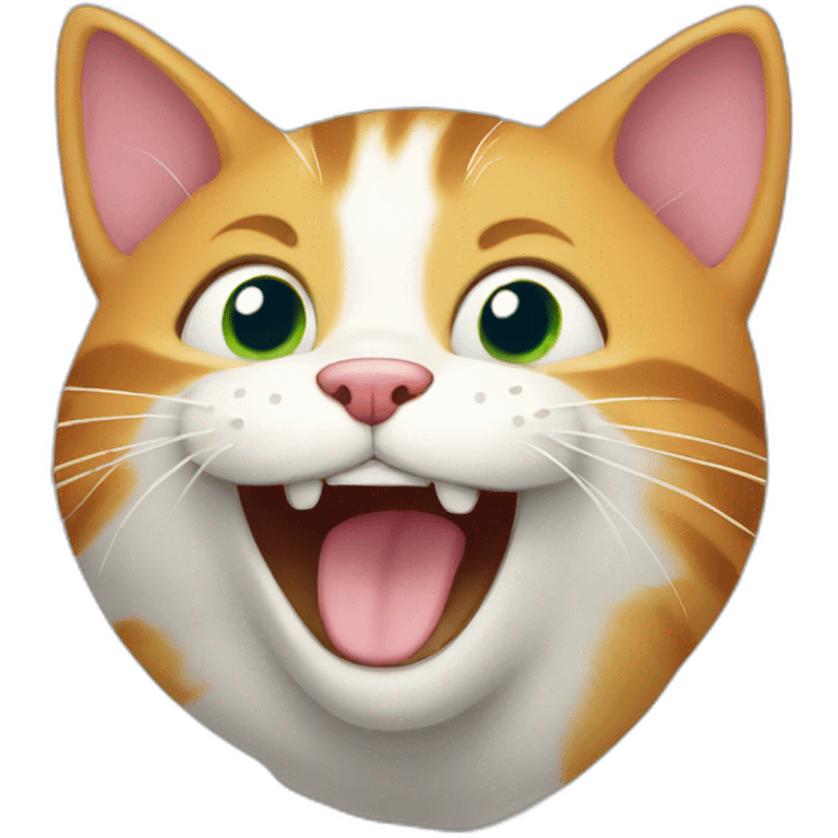 Cat laughing emoji