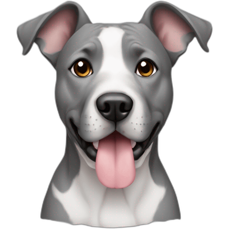 Dog American staff grey emoji