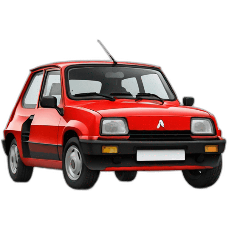 Renault 5 rouge emoji