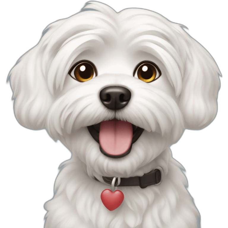 happy dog Maltese lol emoji