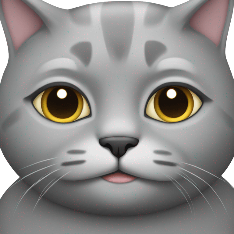 Grey fat kitty emoji