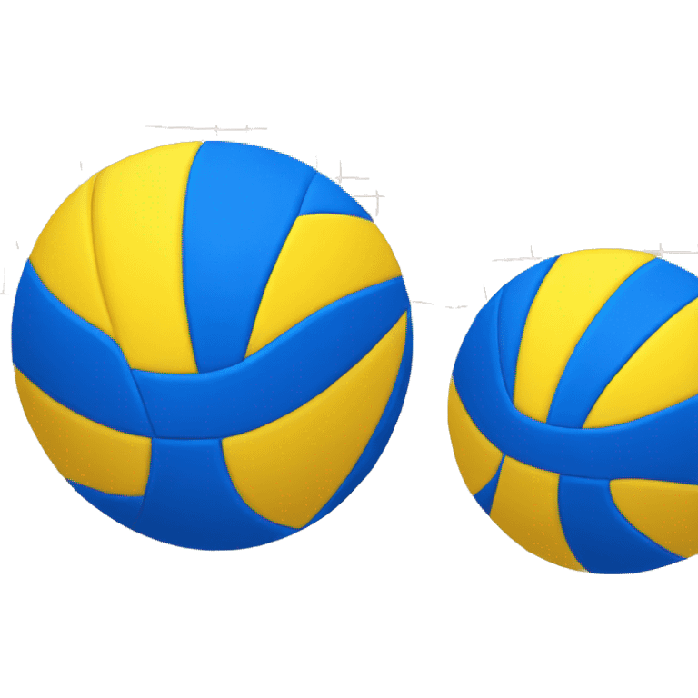 Yellow Blue Beachvolleyball  emoji