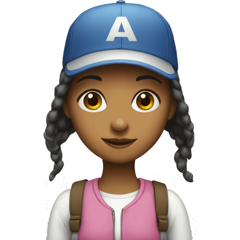 a girl with a little cap emoji