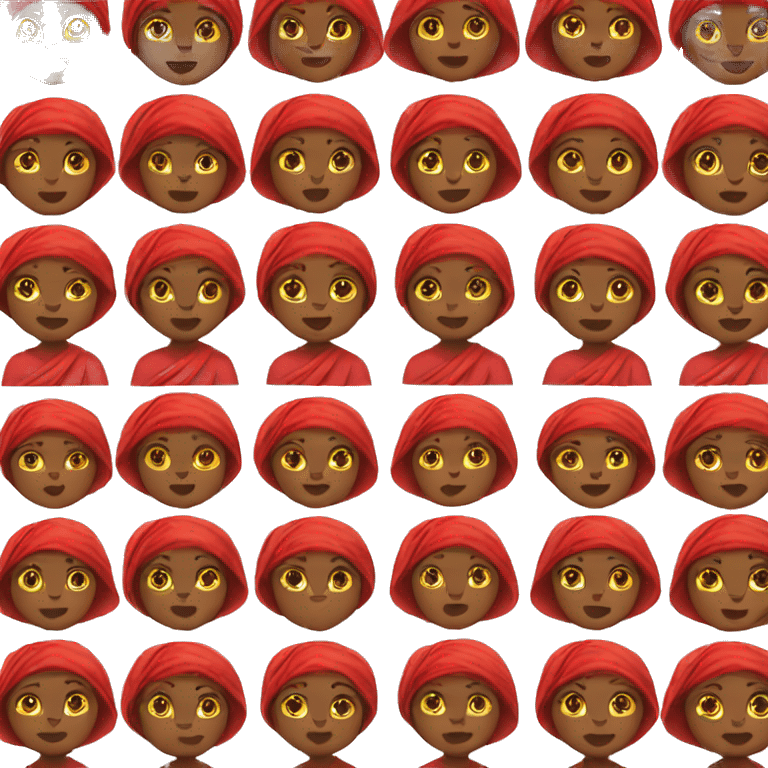 Black women wearing red head wrap  emoji