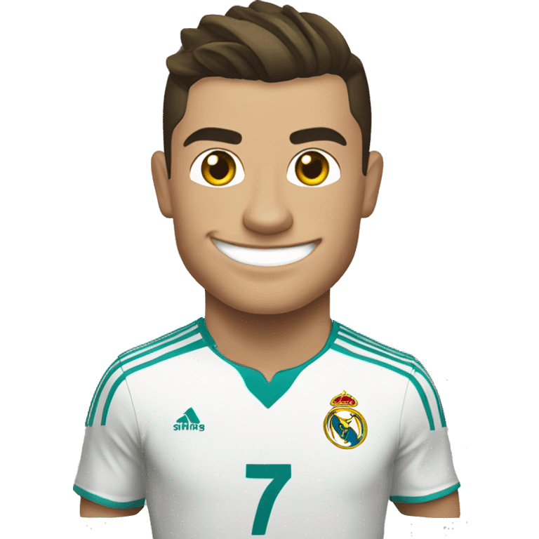 Cristiano Ronaldo in Realh Madrid Golden lock emoji