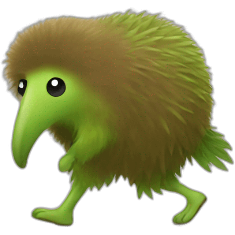 a kiwi walking emoji