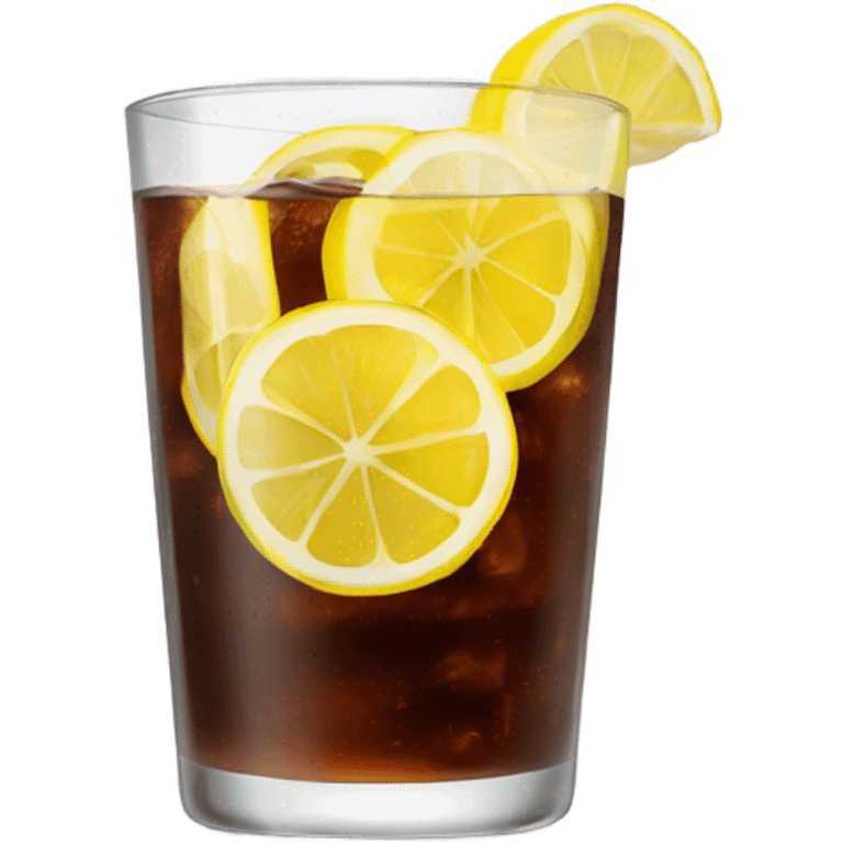 glass of cola with lemon emoji