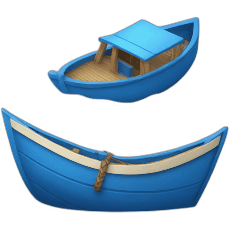 blue boat emoji