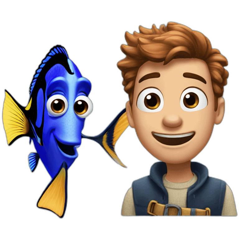 Dory and Nemo talking emoji